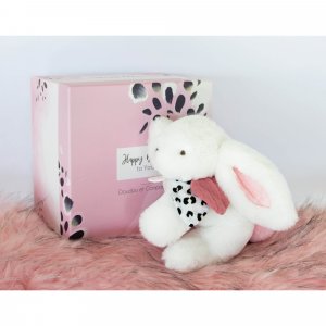 Peluche bébé happy blush pompon rose Doudou et compagnie