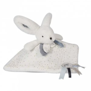 Doudou happy glossy pompon blanc Doudou et compagnie