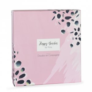 Doudou happy blush pompon rose Doudou et compagnie