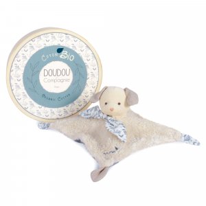 Doudou plat botanic chien bleu Doudou et compagnie