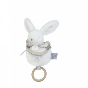 Boîte à musique lapin doudou blanc Doudou et compagnie