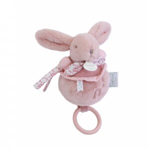 Boîte à musique lapin doudou rose Doudou et compagnie