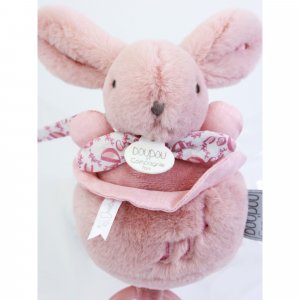 Boîte à musique lapin doudou rose Doudou et compagnie
