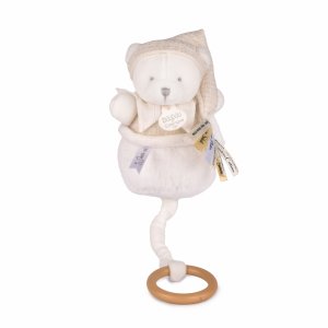 Boîte à musique ours 20 cm beige Doudou et compagnie