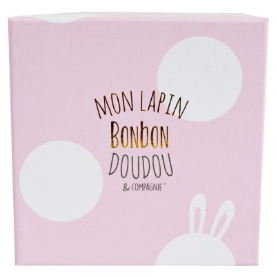 Chaussons 0-6 mois lapin bonbon rose