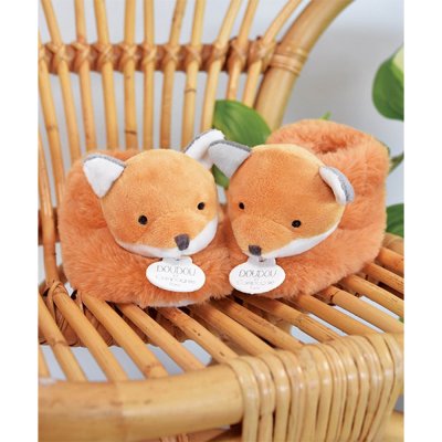 Chaussons avec hochet pour bébé unicef renard