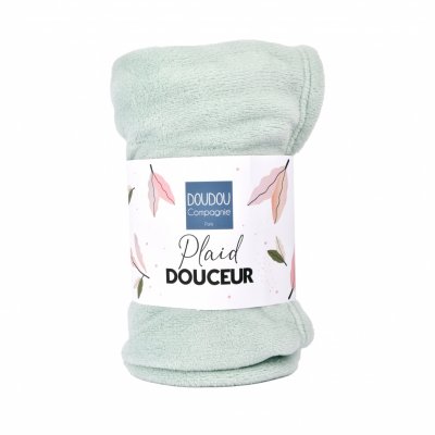 Plaid très doux pour bébé 70x100 cm vert amande