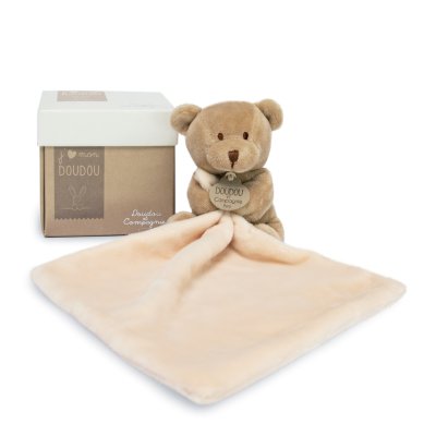 Doudou mouchoir boîte fleur ours