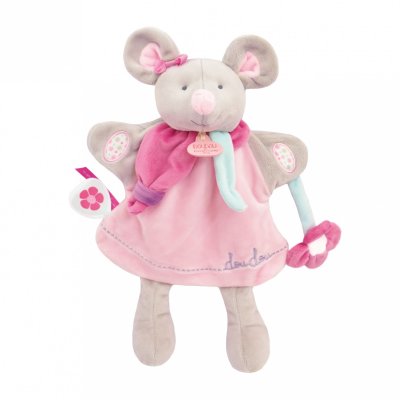 Doudou marionnette souris pearly