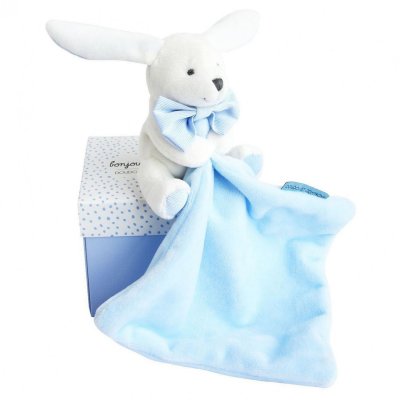 Doudou mouchoir boîte fleur lapin ciel