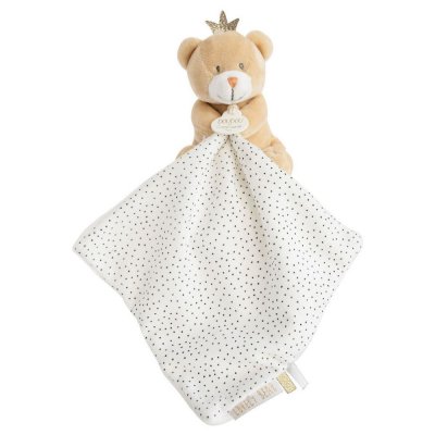 Doudou mouchoir perlidoudou ours petit roi