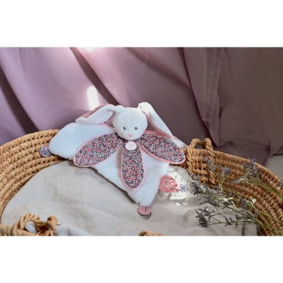 Doudou pétale boh'aime lapin rose