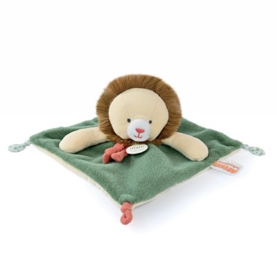 DOUDOU ET COMPAGNIE Doudou plat couleurs savane lion