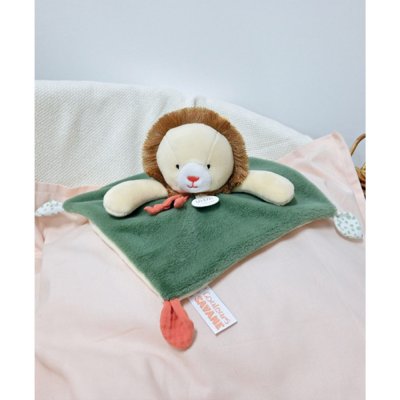 Doudou plat couleurs savane lion