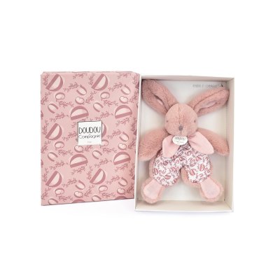 Doudou plat lapin rose lapin doudou 18 cm