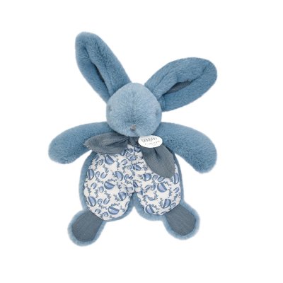 Doudou plat lapin bleu lapin doudou 18 cm