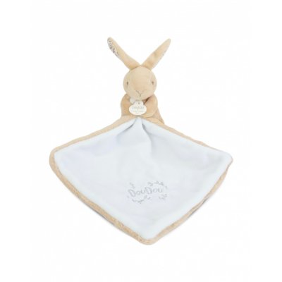 Doudou lapin mouchoir 10 cm beige