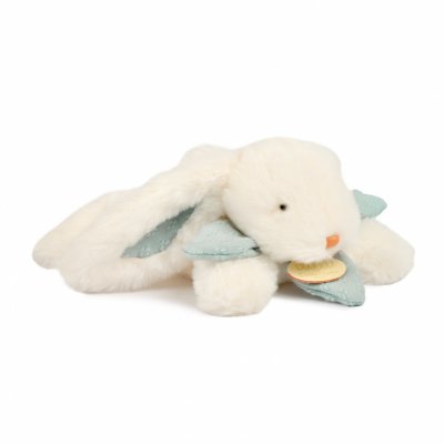 Doudou pantin lapin bonbon 20 cm bleu gris