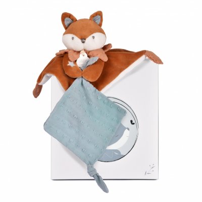 Doudou attache sucette 20 cm timo le renard