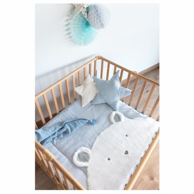 Tapis de parc 100x100 cm tapidou ours bleu