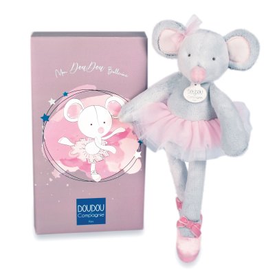 Peluche 30 cm mon doudou ballerine souris