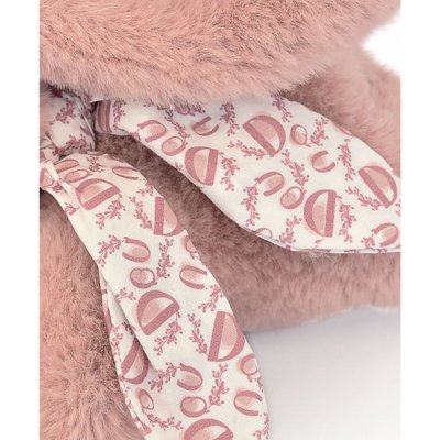 Peluche lapin doudou rose poudré 25 cm