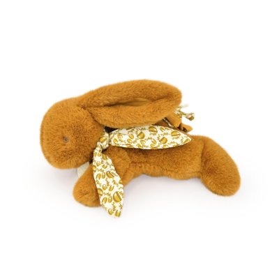Peluche lapin doudou ocre 25 cm
