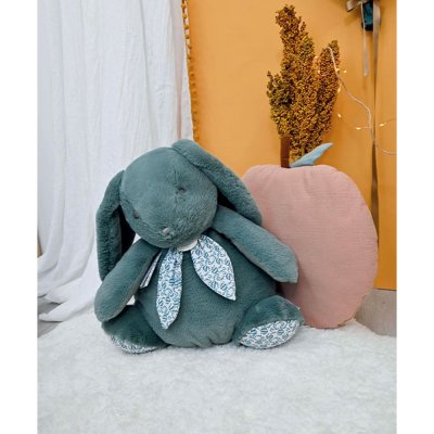 Peluche lapin doudou 42 cm vert sauge