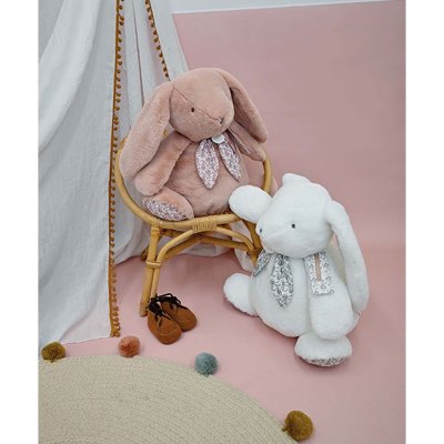 Peluche lapin doudou 42 cm rose