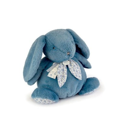 Peluche lapin doudou 42 cm bleu