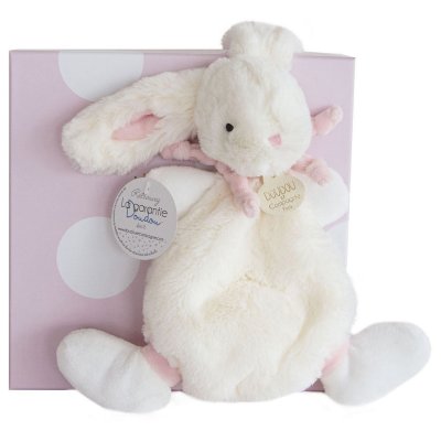 Doudou rose lapin bonbon