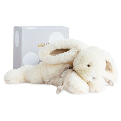 Peluche bébé lapin bonbon 20 cm taupe
