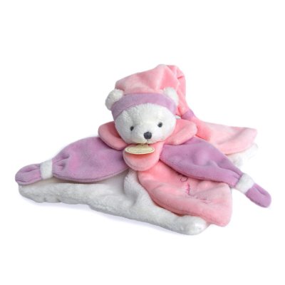 Doudou collector ours rose