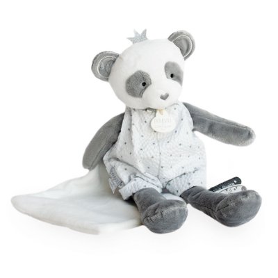 Peluche bébé pantin avec doudou panda attrape-rêve
