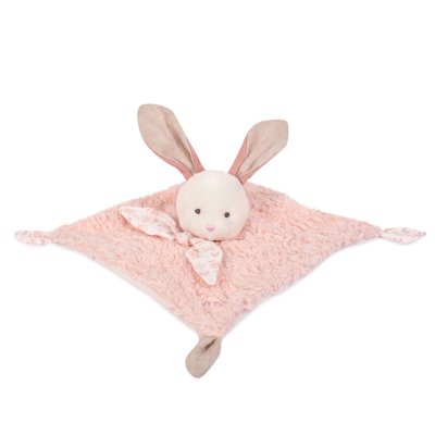 Doudou plat botanic lapin rose