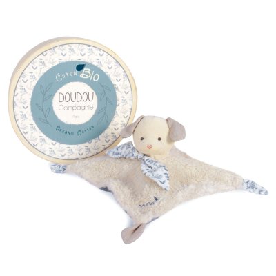 Doudou plat botanic chien bleu