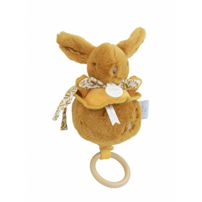 Boîte à musique lapin doudou ocre