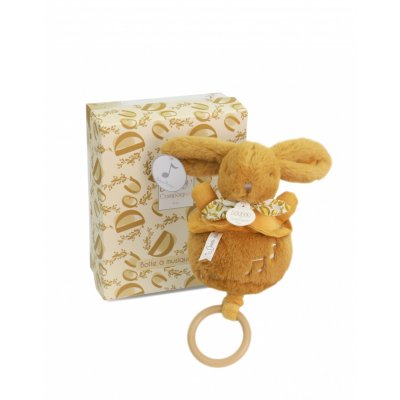 Boîte à musique lapin doudou ocre