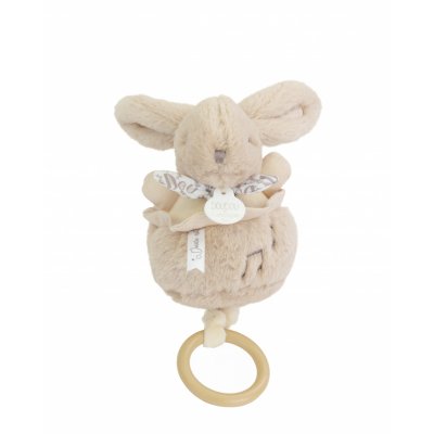 Boîte à musique lapin doudou beige