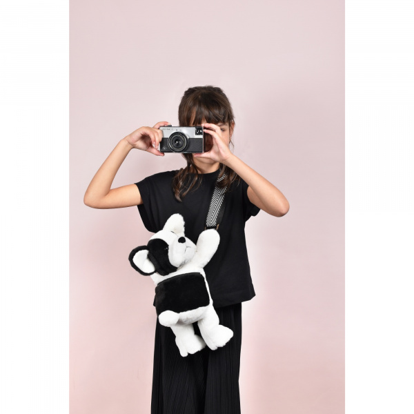 Sac bandoulière ours en peluche 30 cm léopard Doudou et compagnie