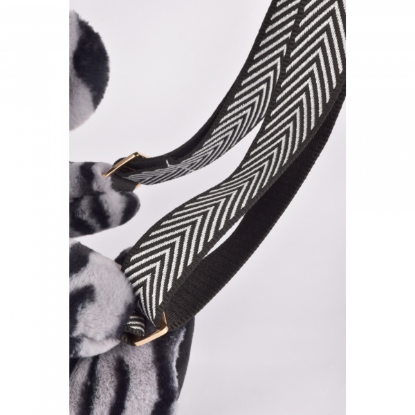 Sac bandoulière ours en peluche 30 cm léopard Doudou et compagnie