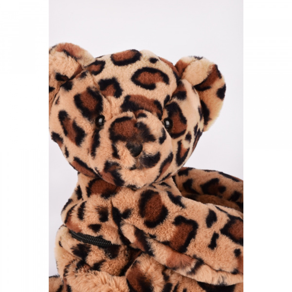 Sac bandoulière ours en peluche 30 cm léopard Doudou et compagnie