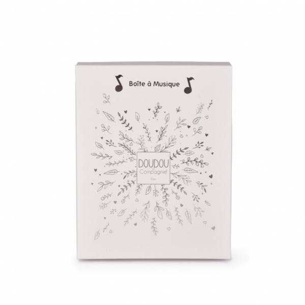 Veilleuse peluche musicale à projection d'étoiles ours blanc Doudou et compagnie