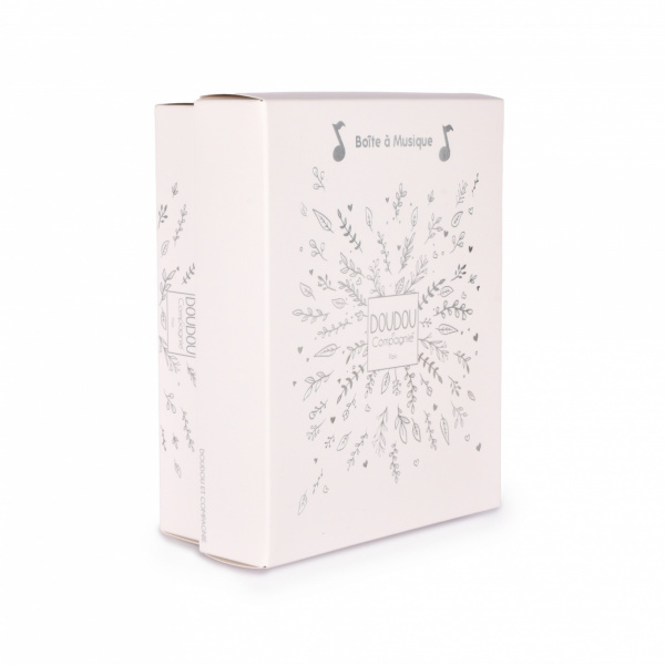 Veilleuse peluche musicale à projection d'étoiles ours gris Doudou et compagnie