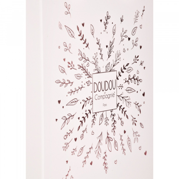 Veilleuse peluche musicale à projection d'étoiles ours rose Doudou et compagnie