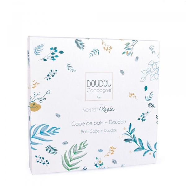 Coffret cape de bain et doudou yoca le koala Doudou et compagnie