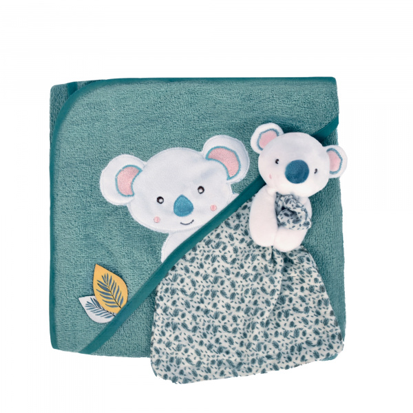 Coffret cape de bain et doudou yoca le koala Doudou et compagnie