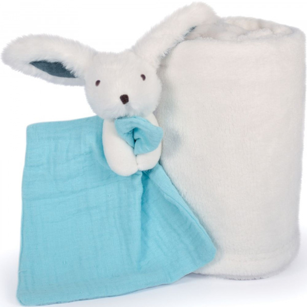 Coffret plaid et doudou happy pop Doudou et compagnie