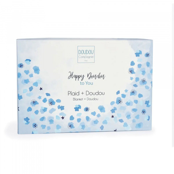Coffret plaid et doudou happy glossy Doudou et compagnie