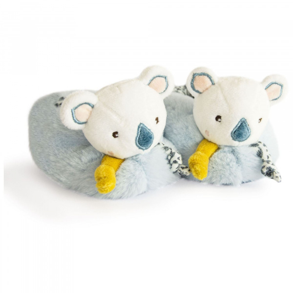 Chaussons avec hochet 0-6 mois yoca le koala Doudou et compagnie